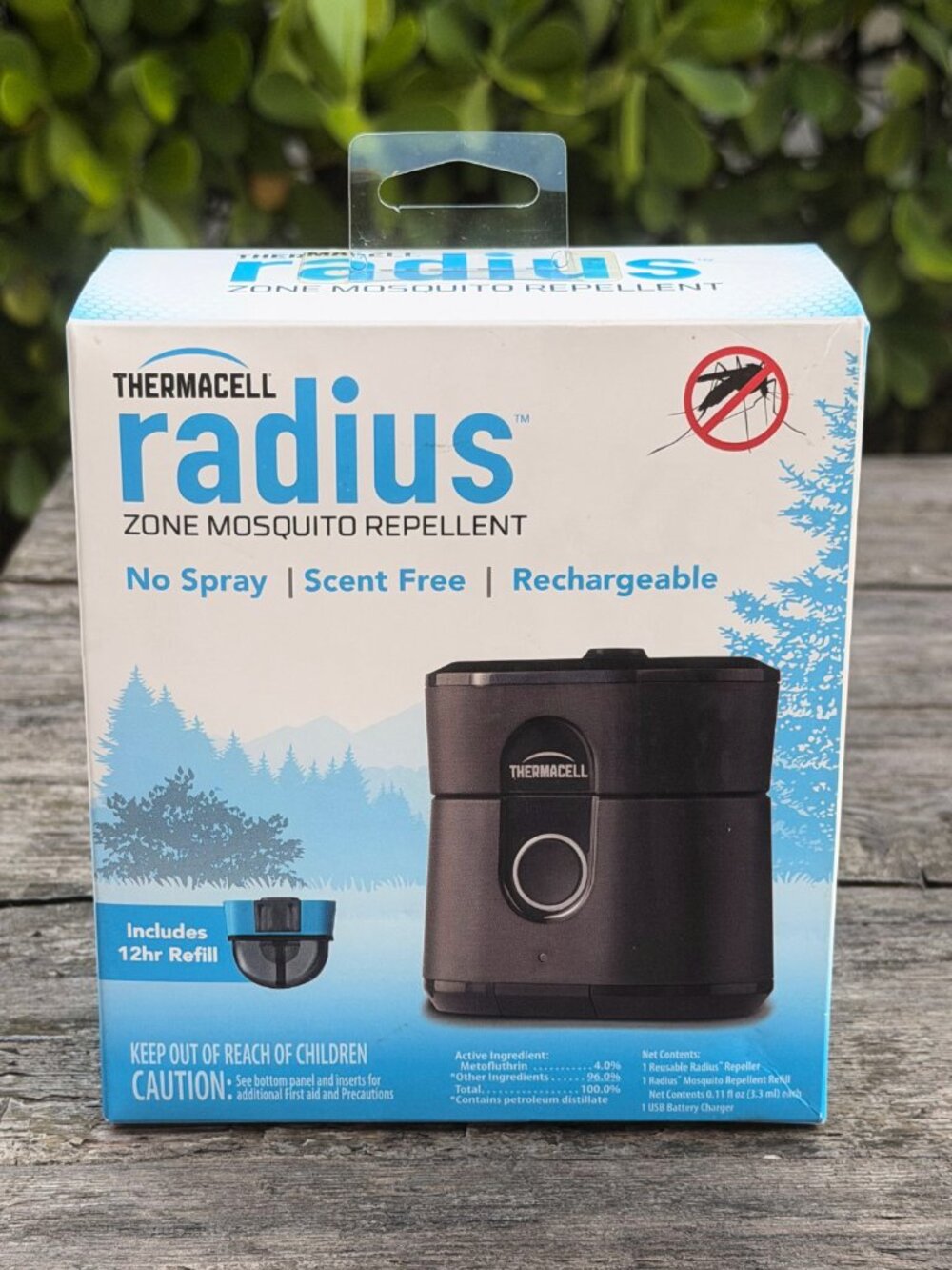 Thermacell Radius Zone Mosquito Repellent, No Spray, Scent Free, Rechargeable